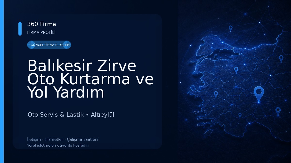 Balıkesir Zirve Oto Kurtarma ve Yol Yardım Oto Servis & Lastik