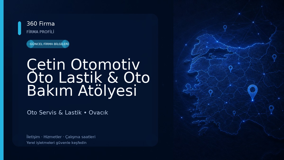 Çetin Otomotiv Oto Lastik & Oto Bakım Atölyesi Oto Servis & Lastik