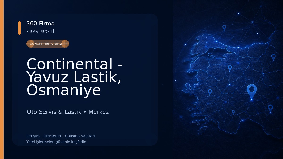 Continental - Yavuz Lastik, Osmaniye Oto Servis & Lastik