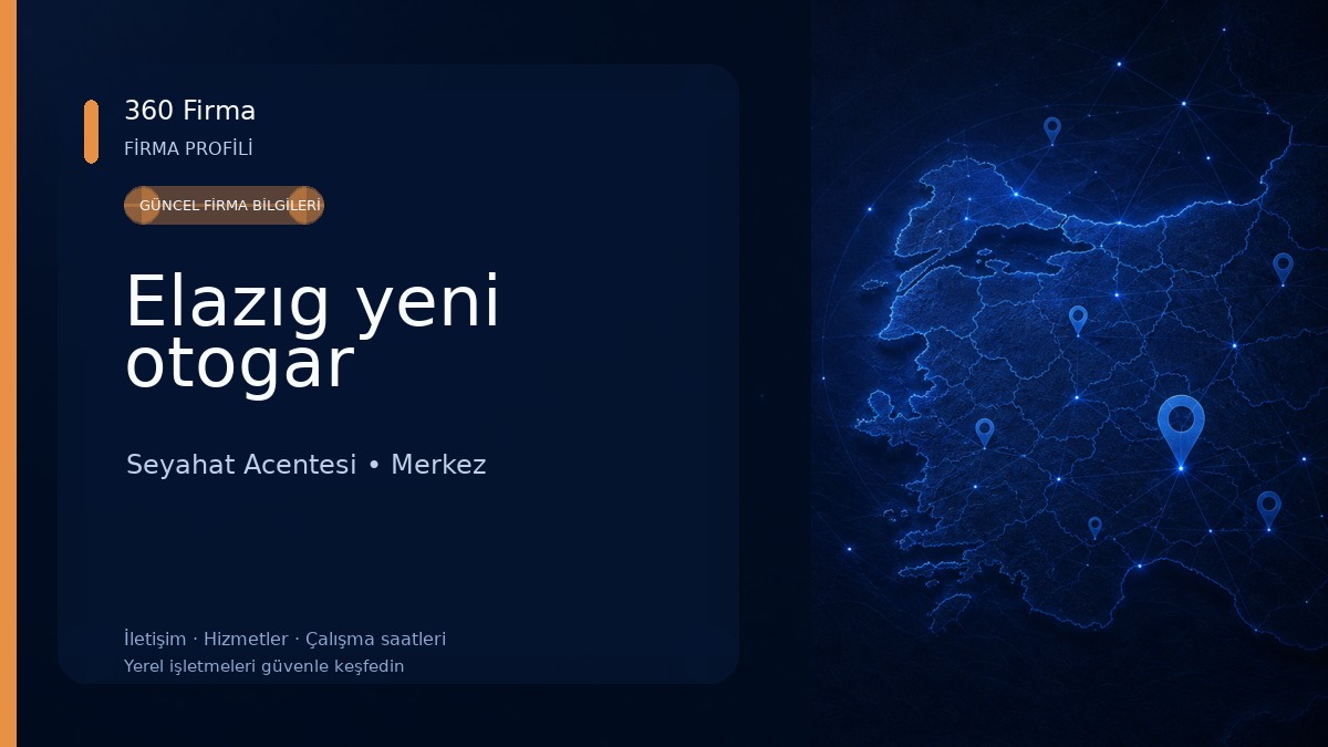 Elazıg yeni otogar Seyahat Acentesi