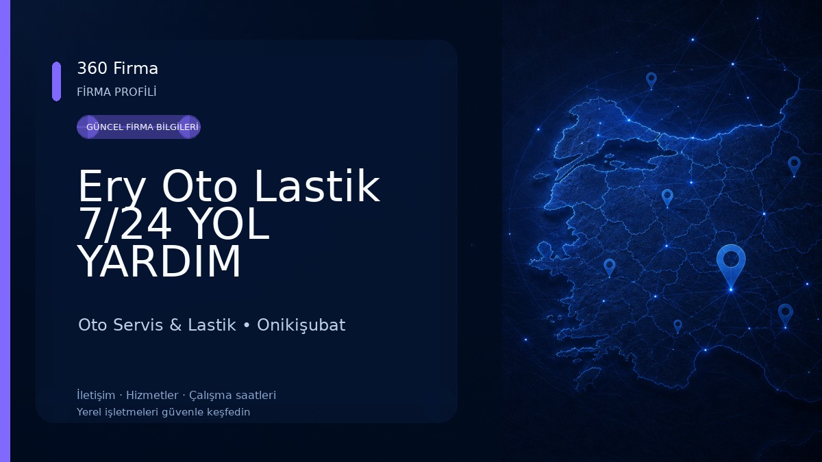 Ery Oto Lastik 7/24 YOL YARDIM KAHRAMANMARAŞ Oto Servis & Lastik