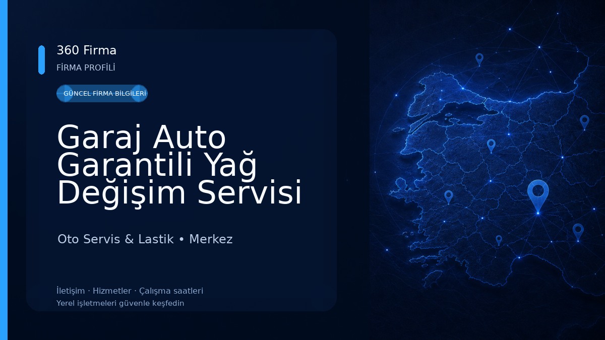 Garaj Auto Garantili Yağ Değişim Servisi