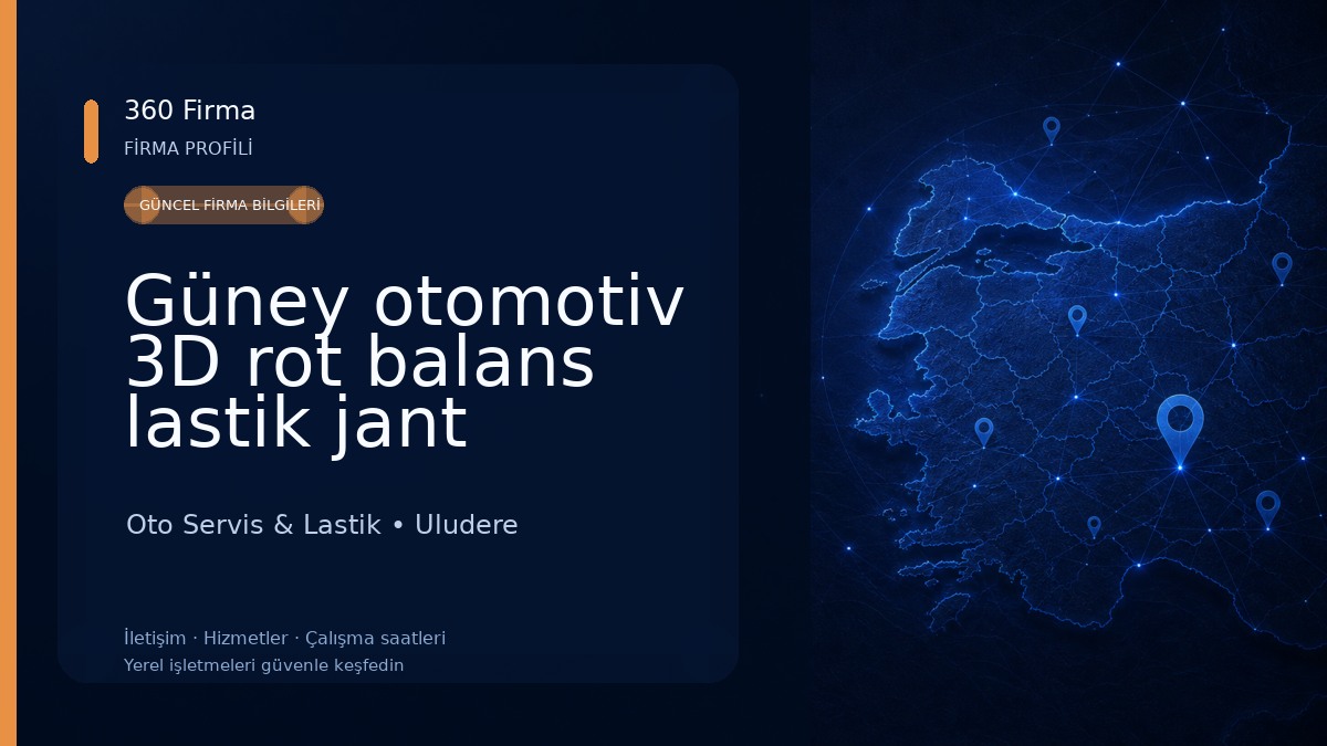 Güney otomotiv 3D rot balans lastik jant dünyası Oto Servis & Lastik