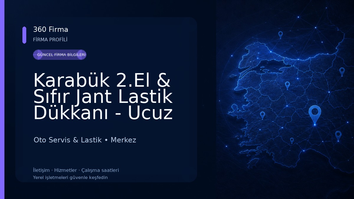 Karabük 2.El & Sıfır Jant Lastik Dükkanı - Ucuz Jant Lastik Oto Servis & Lastik