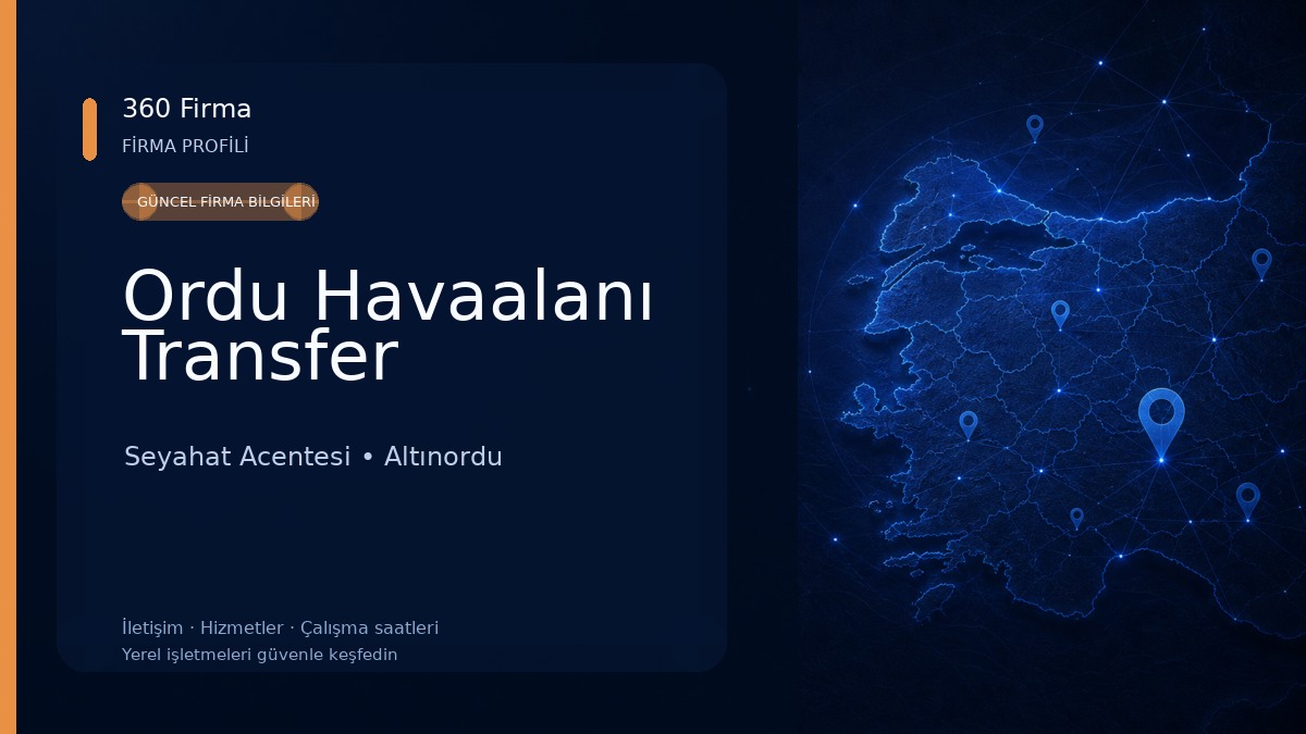 Ordu Havaalanı Transfer Seyahat Acentesi