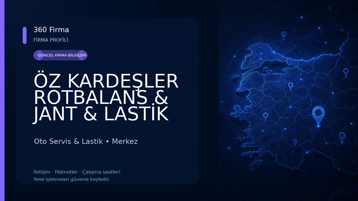 ÖZ KARDEŞLER ROTBALANS & JANT & LASTİK SIFIR LASTİK AFYON 2 EL LASTİK SIFIR JANT LASTİK BASIC SENSÖRÜ LASTİK BASIC ARZA Oto Servis & Lastik