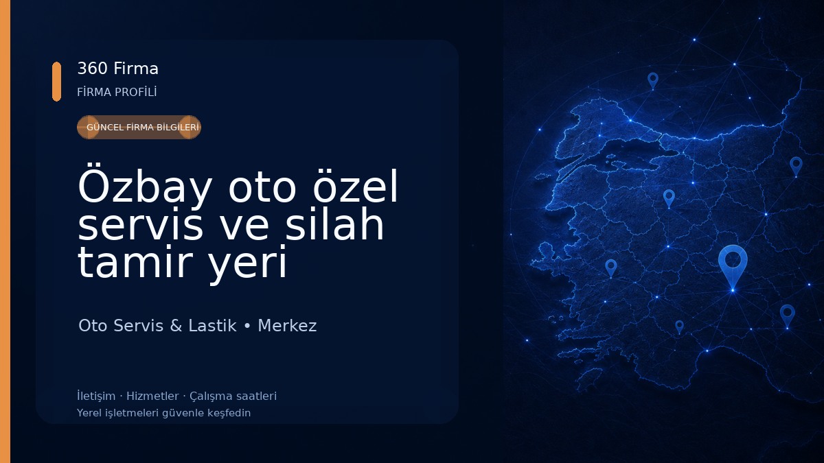 Özbay oto özel servis ve silah tamir yeri 