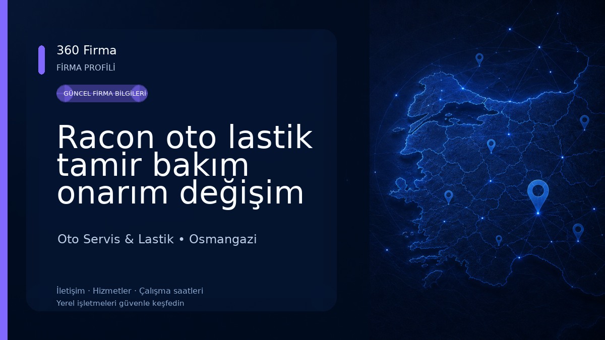Racon oto lastik tamir bakım onarım değişim alım satım yol yardım