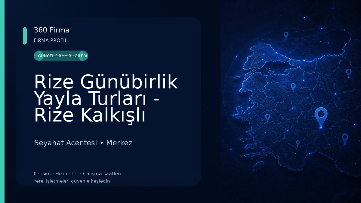 Rize Günübirlik Yayla Turları - Rize Kalkışlı Turlar 