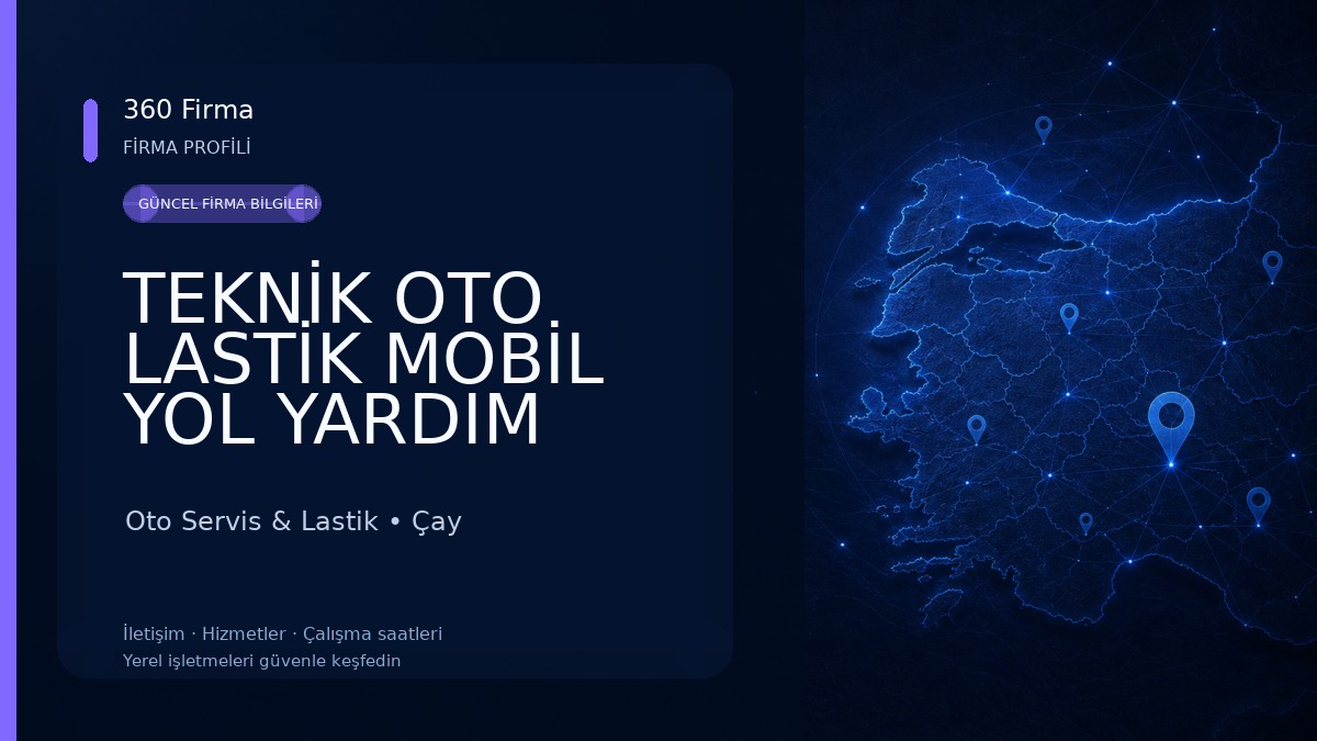 TEKNİK OTO LASTİK MOBİL YOL YARDIM SERVİSİ