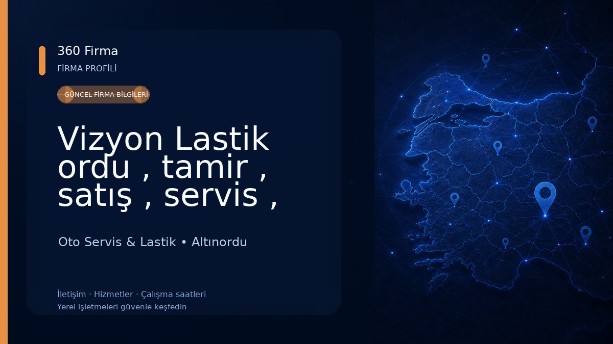 Vizyon Lastik ordu , tamir , satış , servis , “lastikçi” , hankook , “yol yardım” , “lastik tamir satış ” , “çıkma lastik” Oto Servis & Lastik
